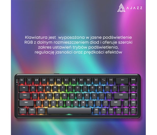 Ajazz AK680 MAX Magnetic Switch RGB czarna - 1536357 - zdjęcie 10